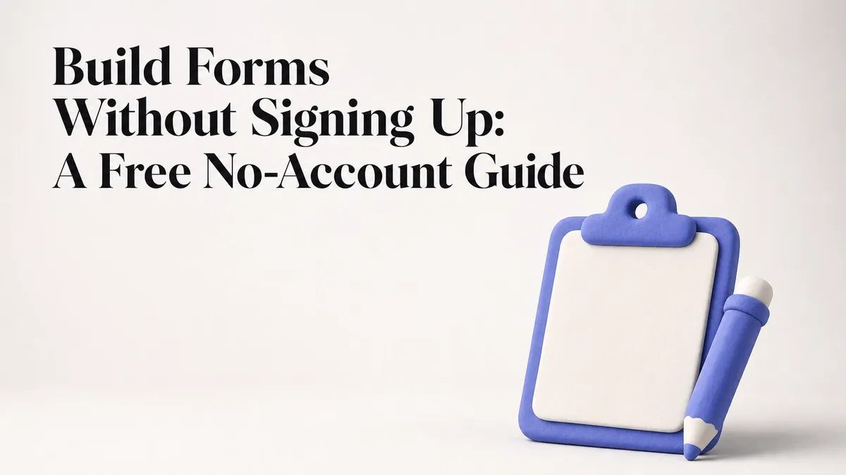 Build Forms Without Signing Up: A Free No-Account Guide