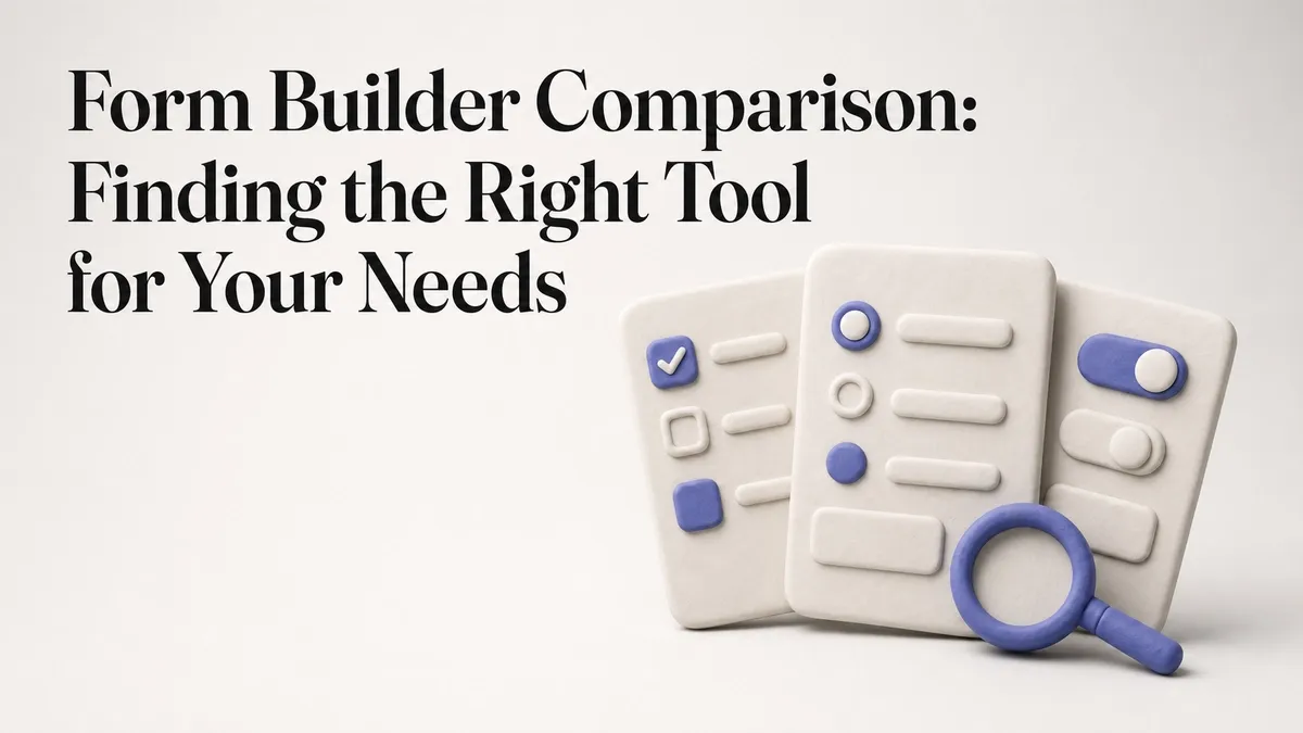 Form Builder Comparison: Finding the Right Tool for Your Needs