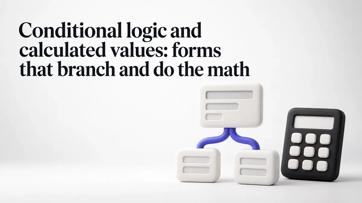 Conditional logic and calculated values: forms that branch and do the math