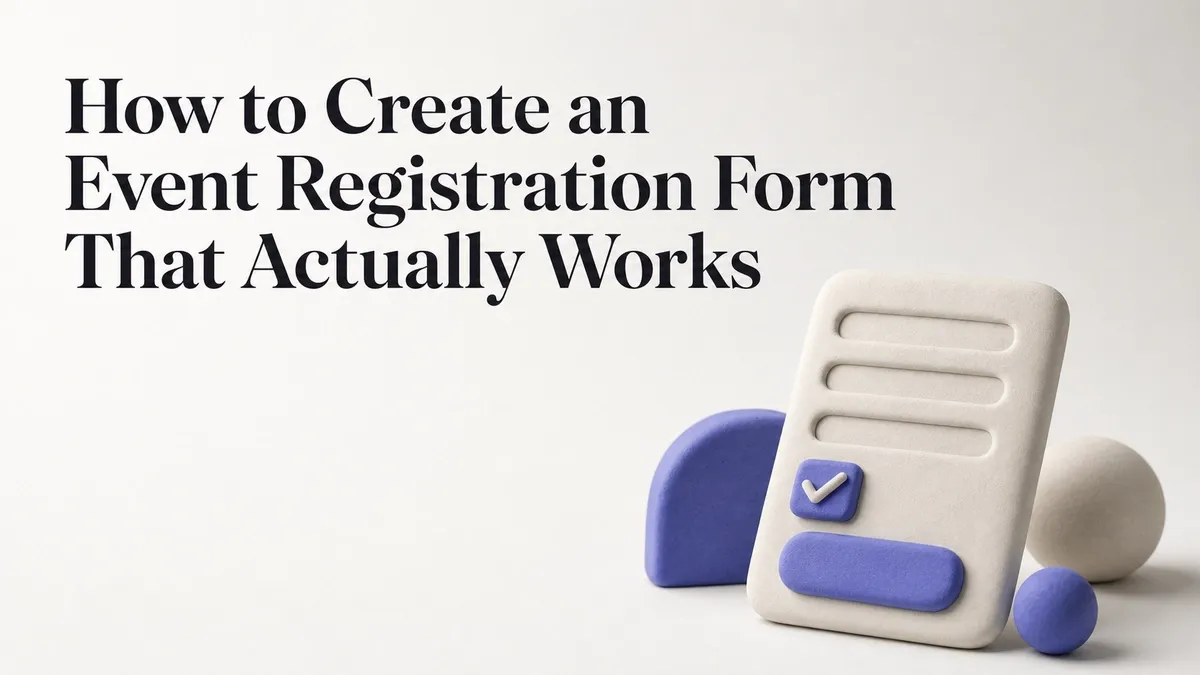 How to Create an Event Registration Form That Actually Works