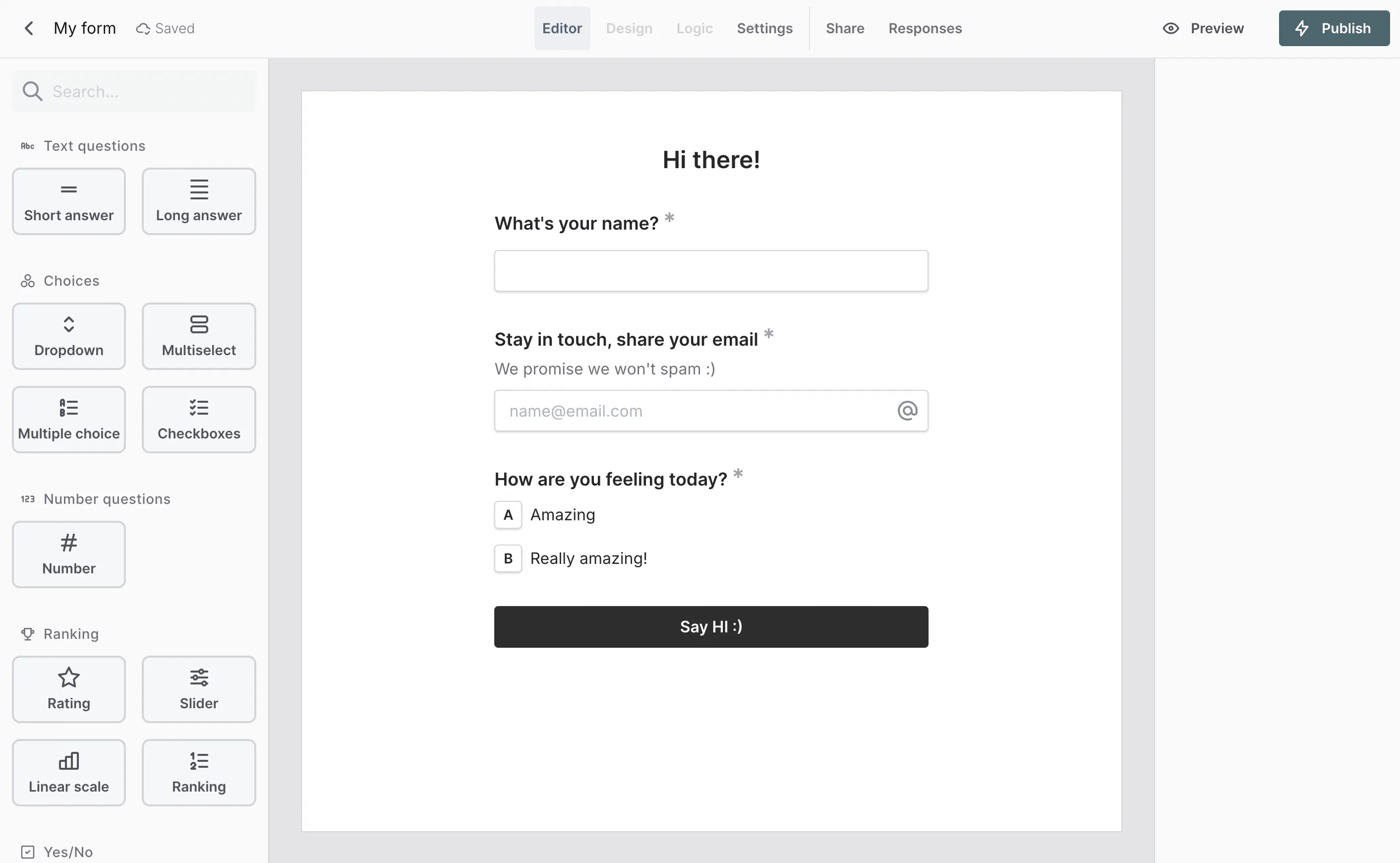 Fomr editor