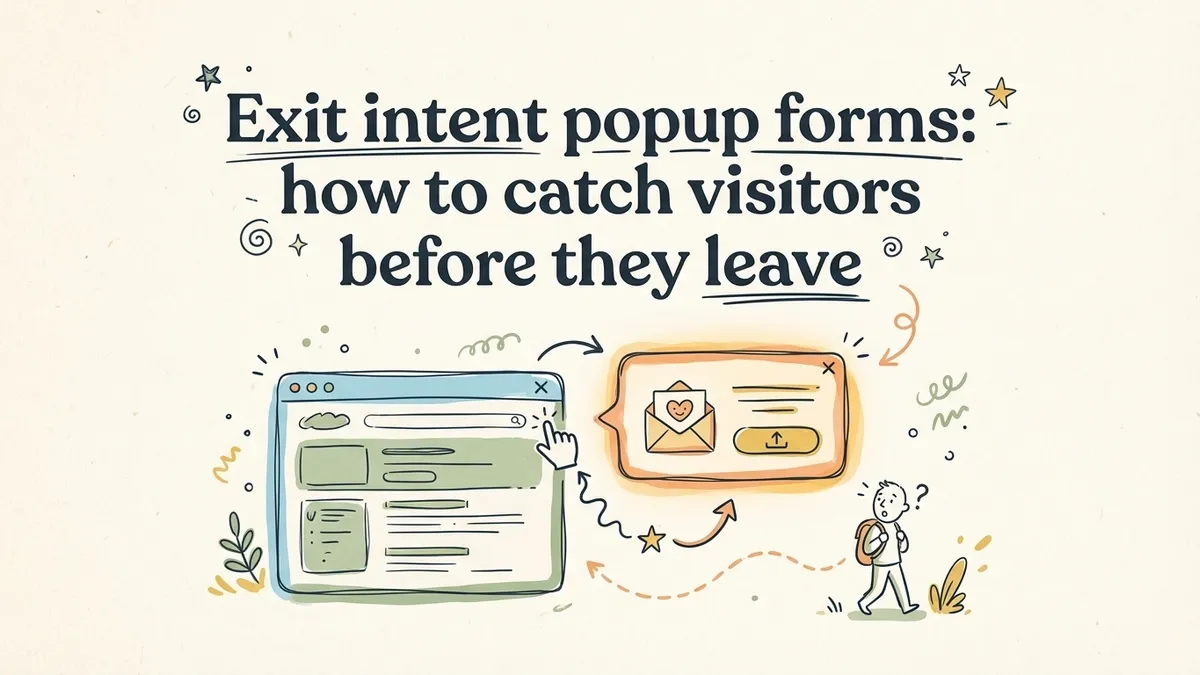 Exit intent popup forms: how to catch visitors before they leave