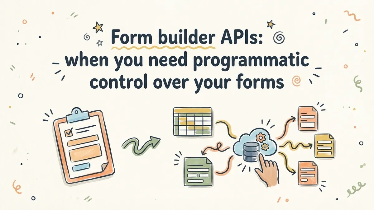 Form builder APIs: when you need programmatic control over your forms