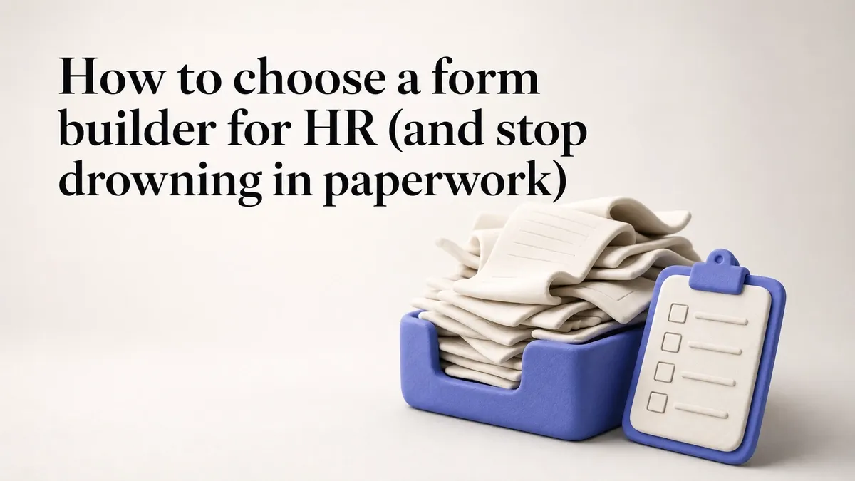 How to choose a form builder for HR (and stop drowning in paperwork)