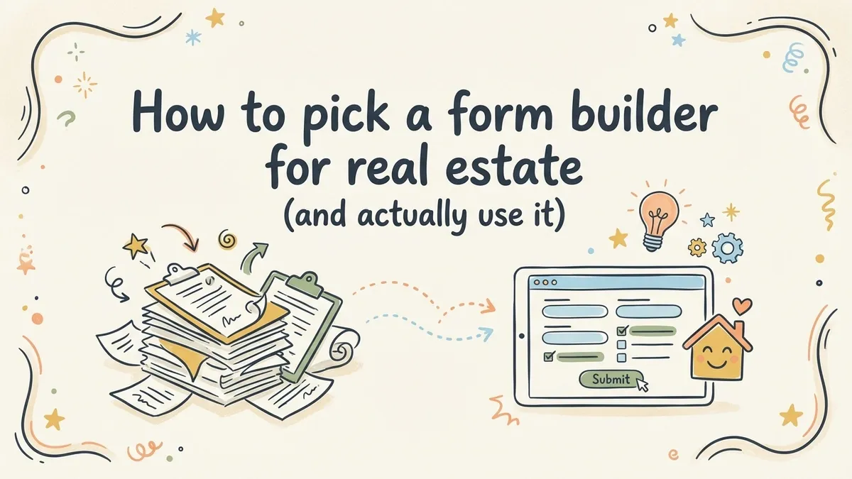 How to pick a form builder for real estate (and actually use it)