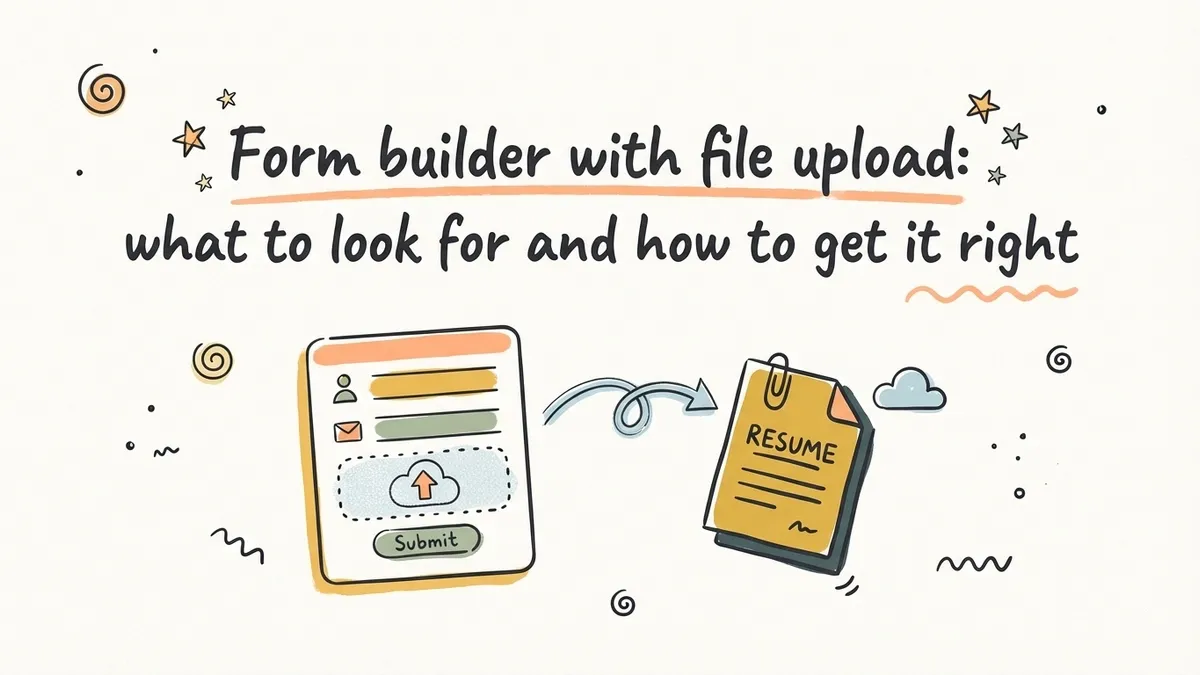 Form builder with file upload: what to look for and how to get it right