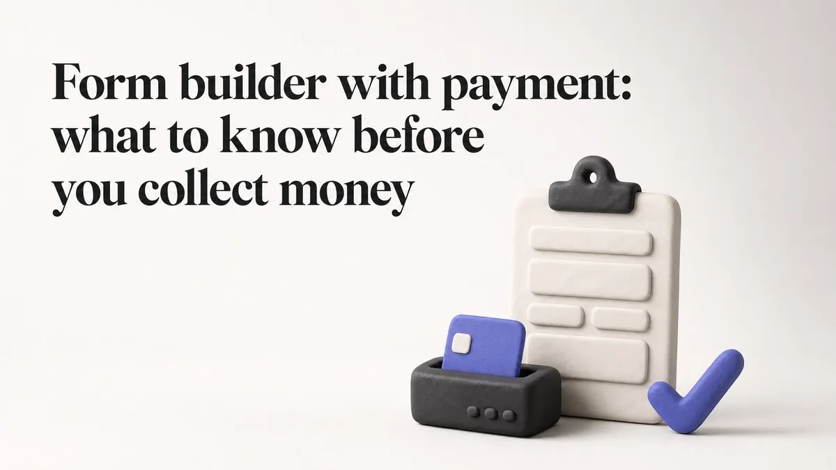 Form builder with payment: what to know before you collect money