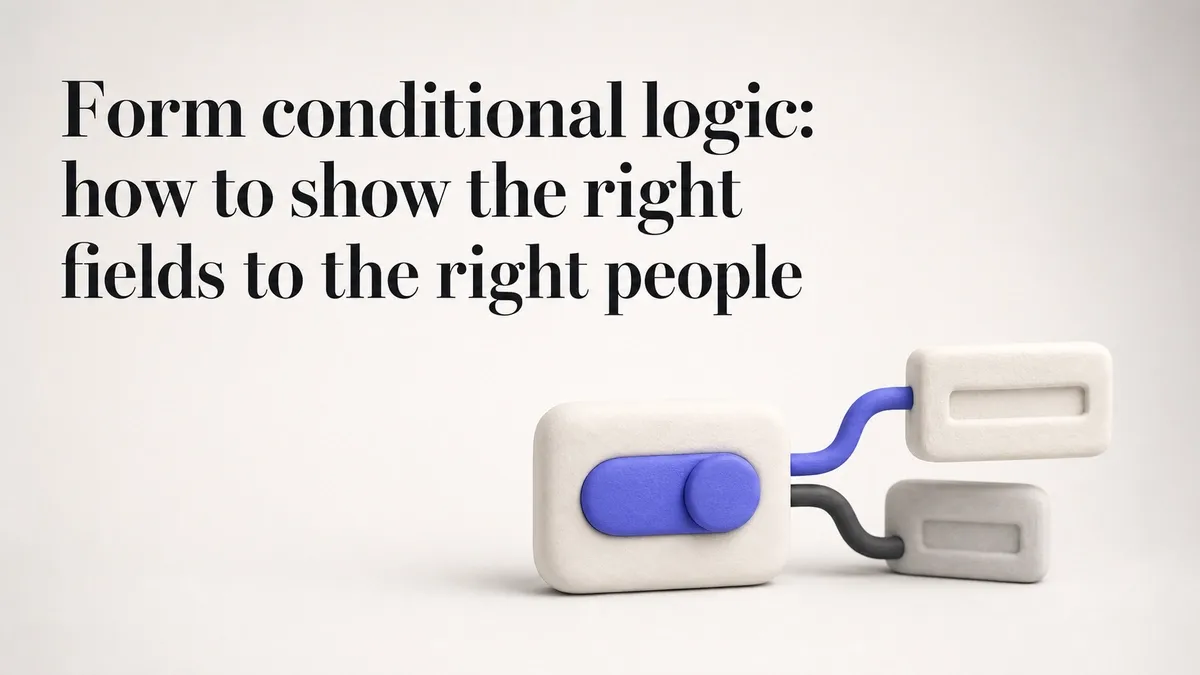 Form conditional logic: how to show the right fields to the right people