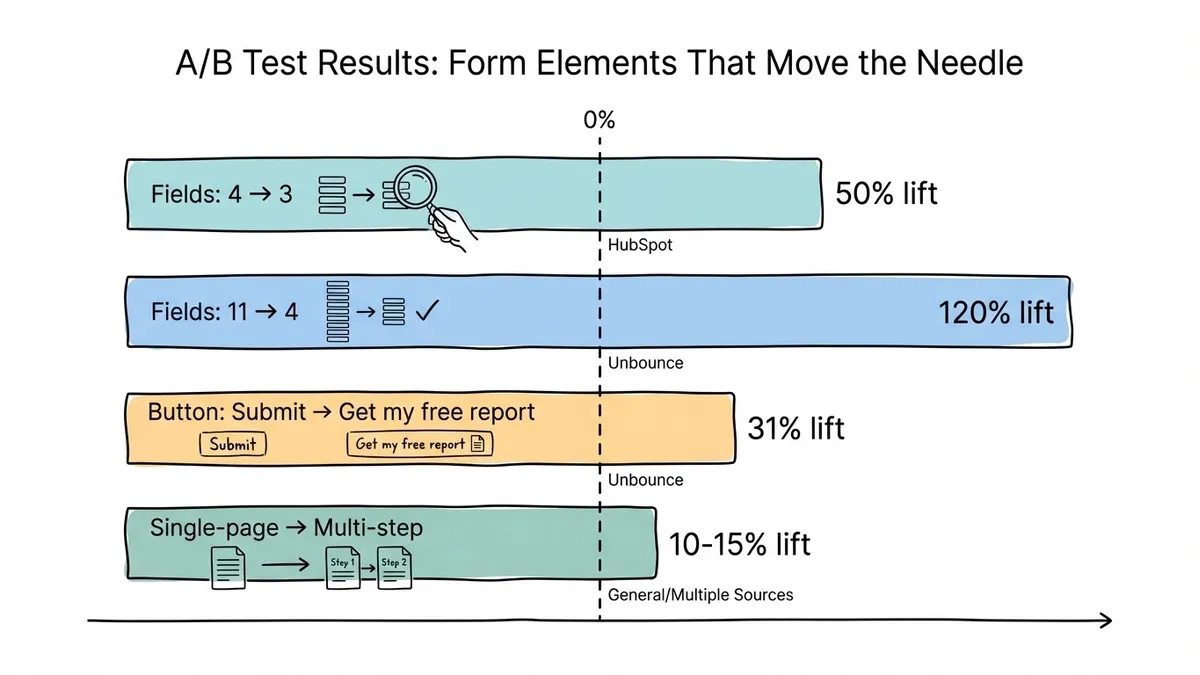 Diagram showing how reducing form friction increases conversion rates step by step