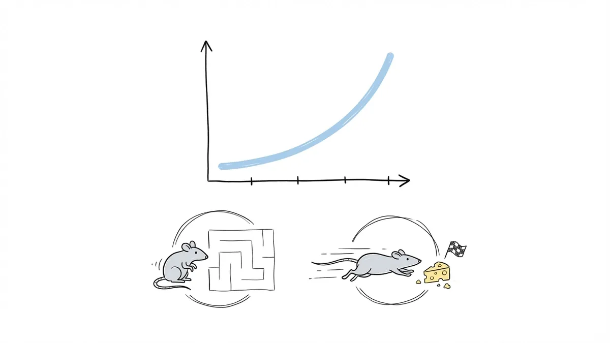 Graph showing effort increasing as goal proximity grows closer