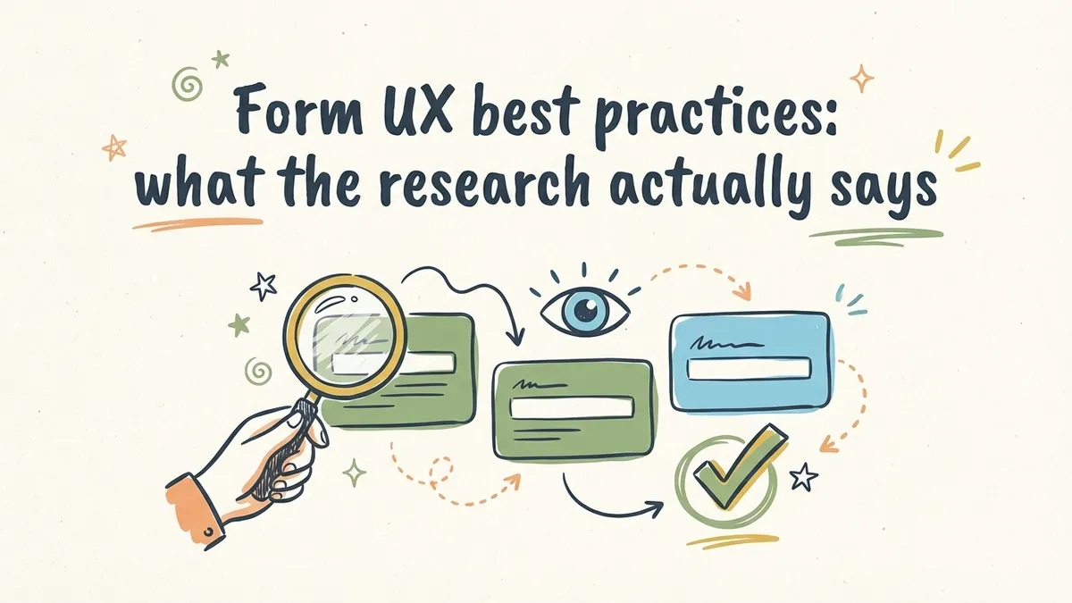 Form UX best practices: what the research actually says