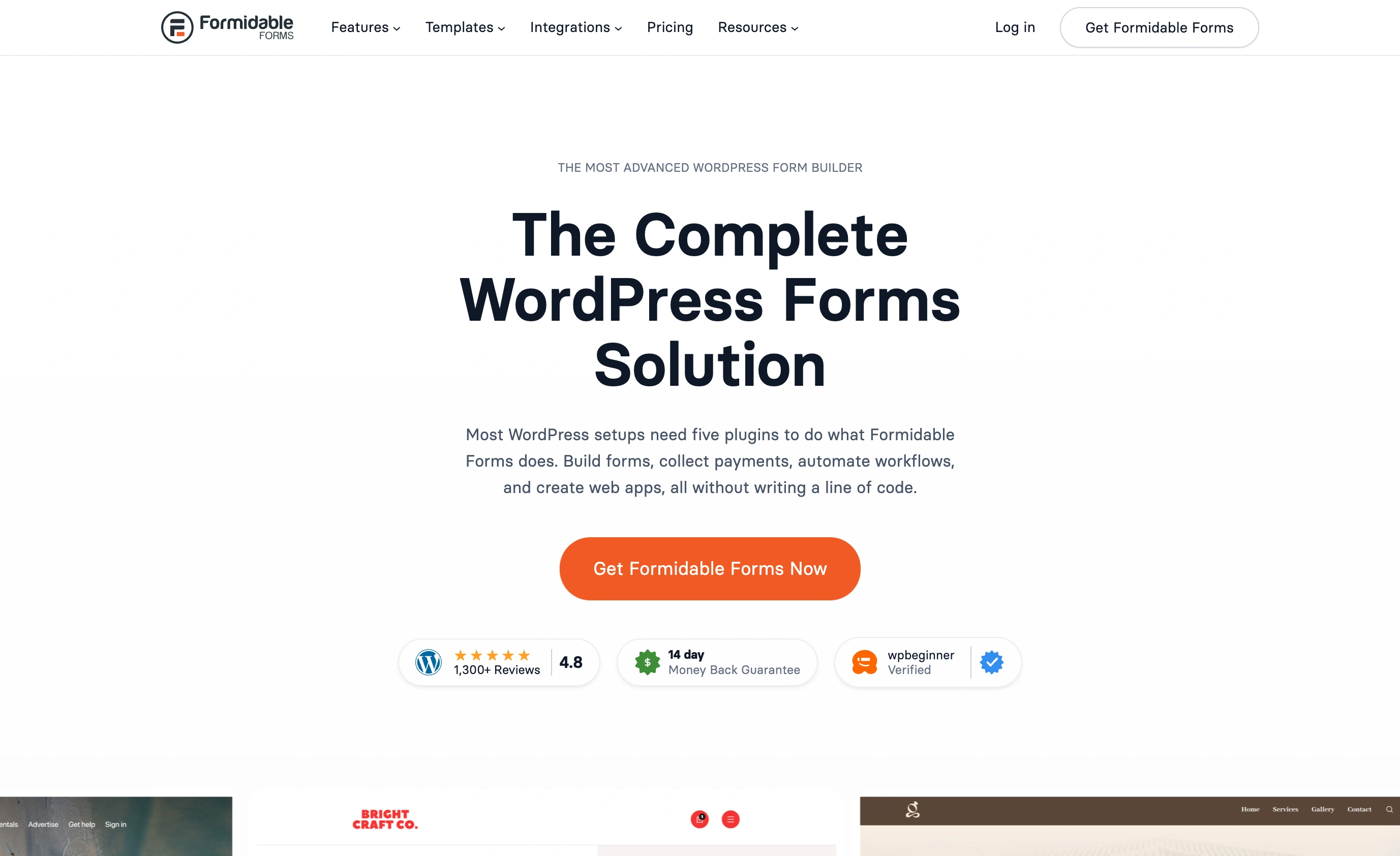 Formidable Forms homepage, captured in September 2026