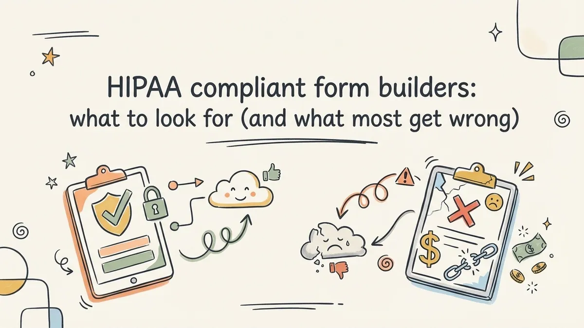 HIPAA compliant form builders: what to look for (and what most get wrong)