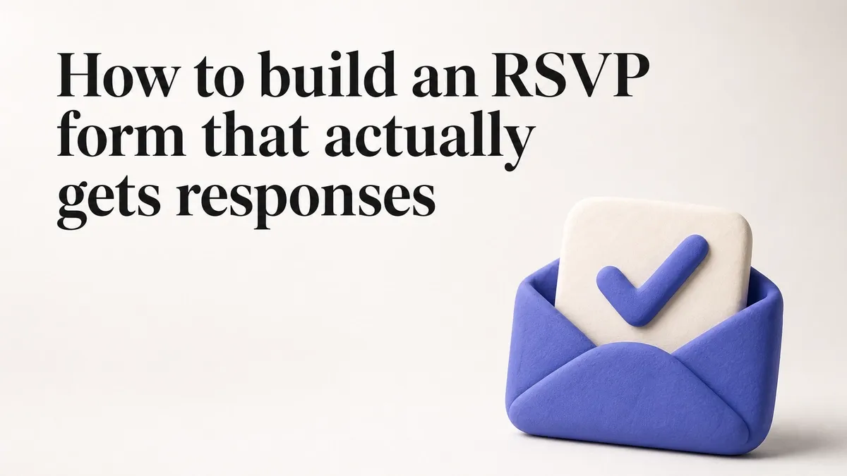 How to build an RSVP form that actually gets responses