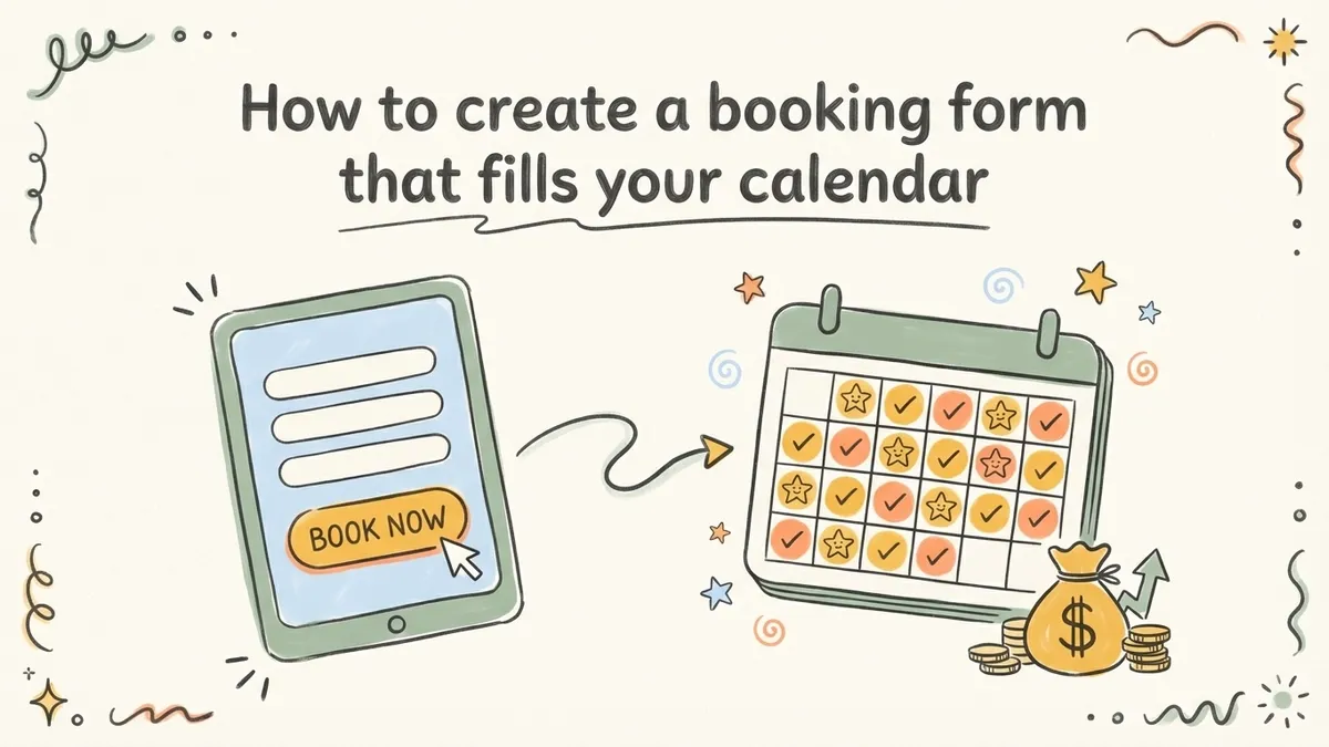 How to create a booking form that fills your calendar