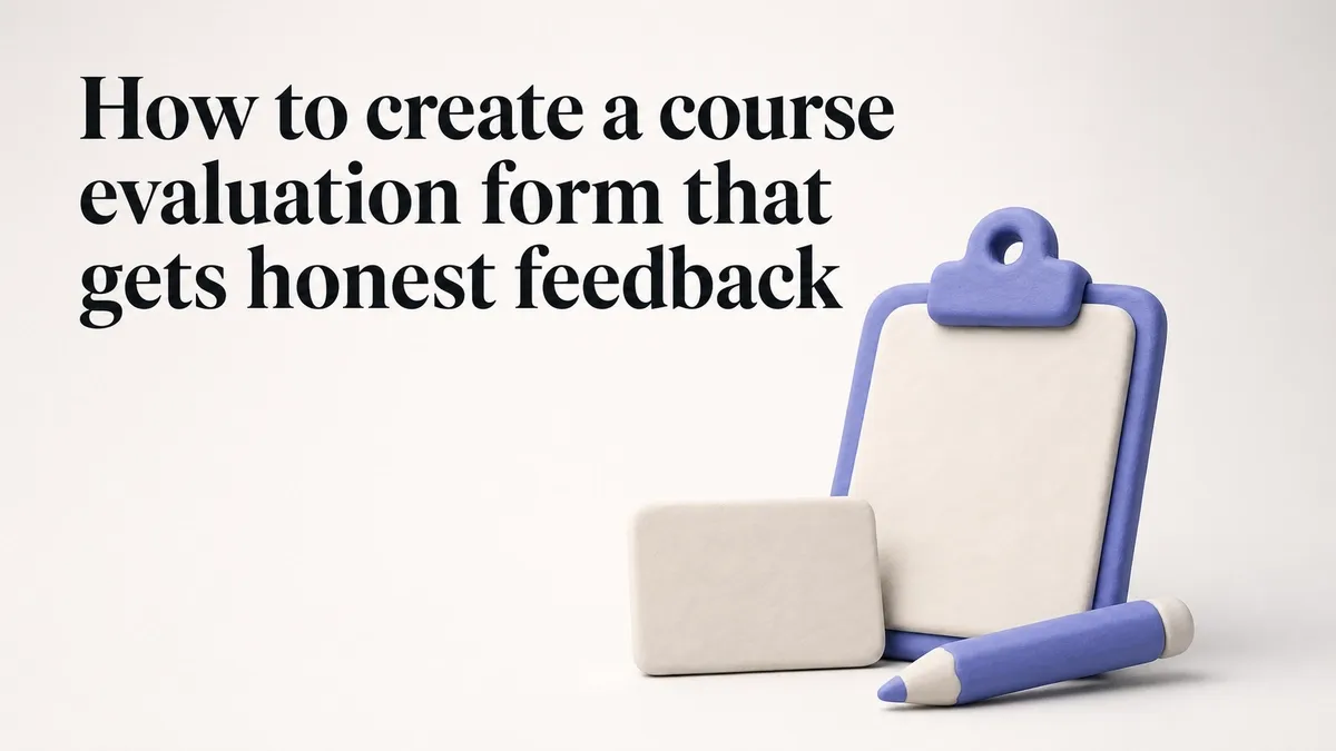 How to create a course evaluation form that gets honest feedback