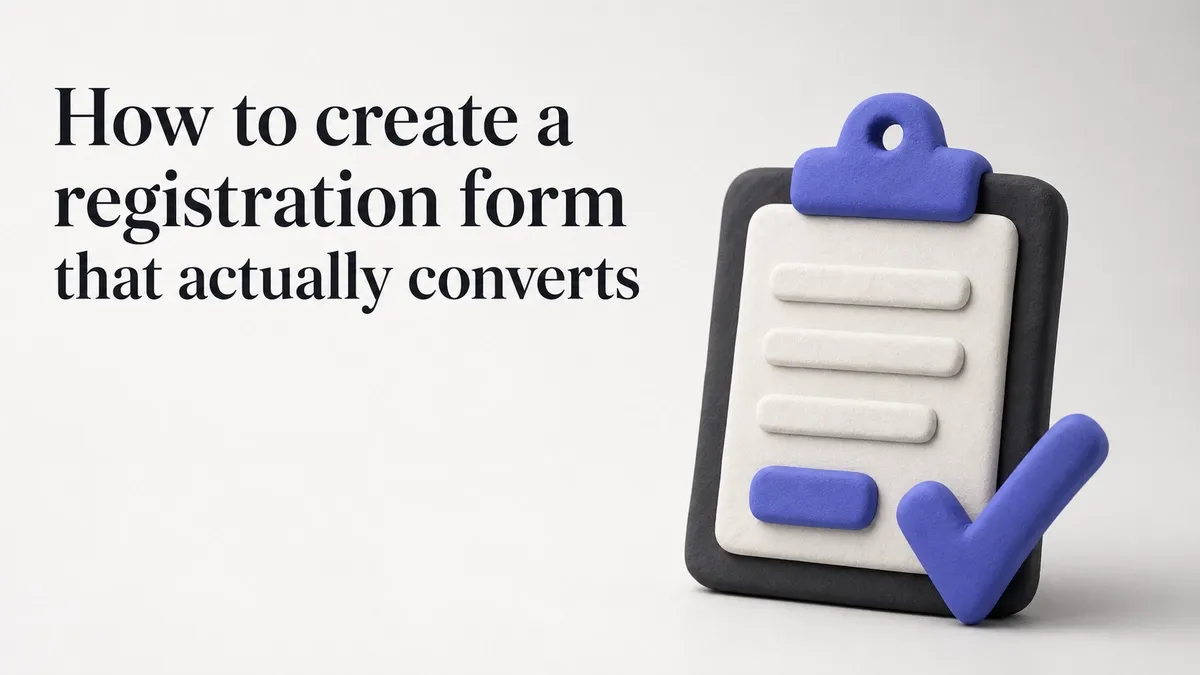 How to create a registration form that actually converts