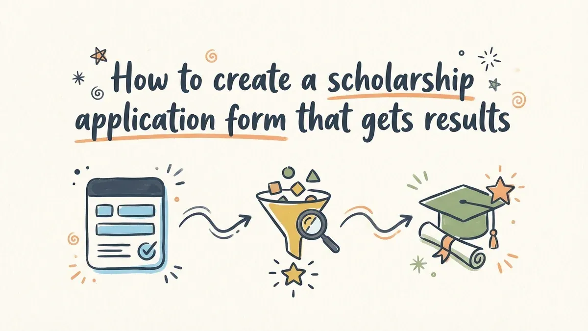 How to create a scholarship application form that gets results
