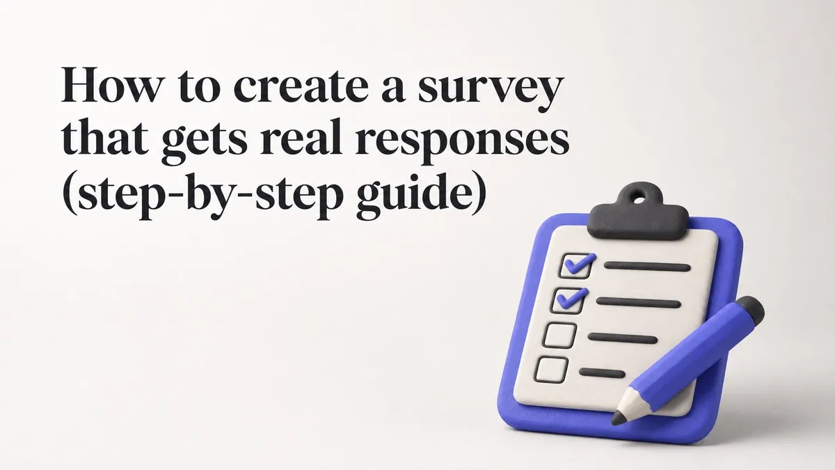 How to create a survey that gets real responses (step-by-step guide)