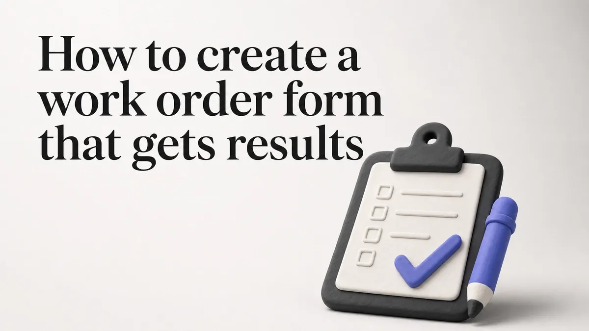 How to create a work order form that gets results
