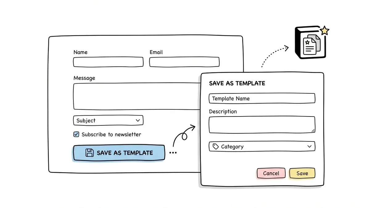 Saving a form as a reusable template