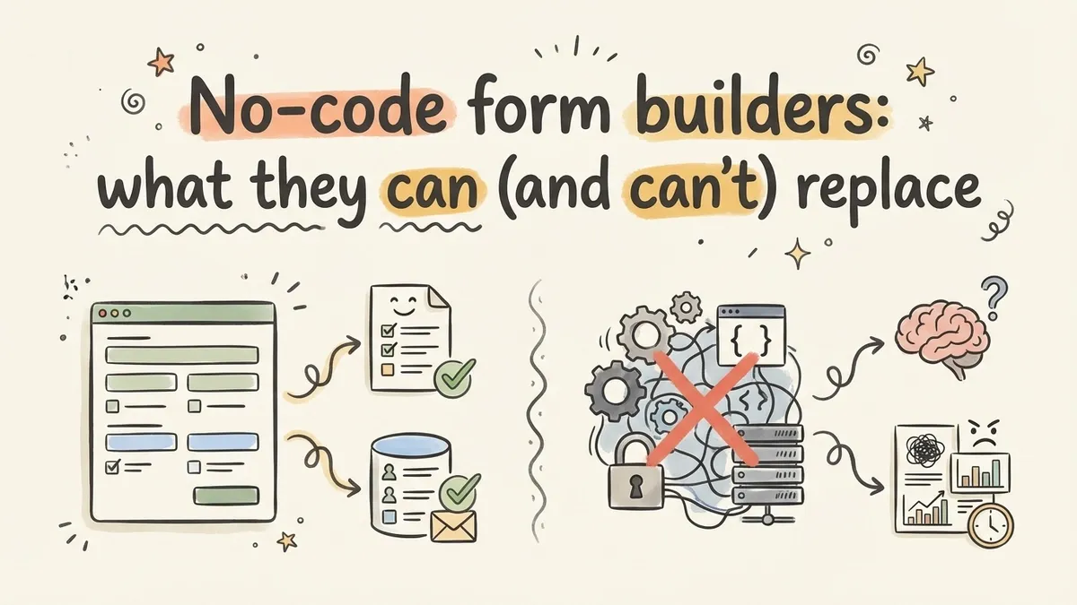 No-code form builders: what they can (and can't) replace