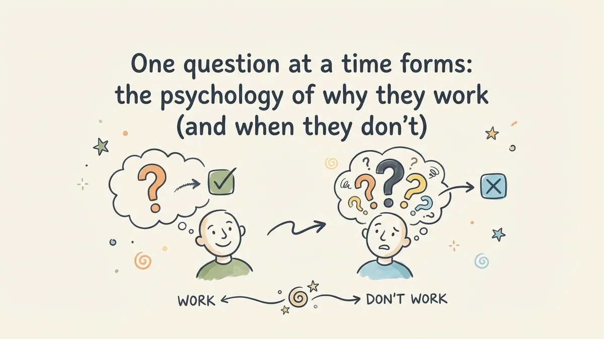 One question at a time forms: the psychology behind them