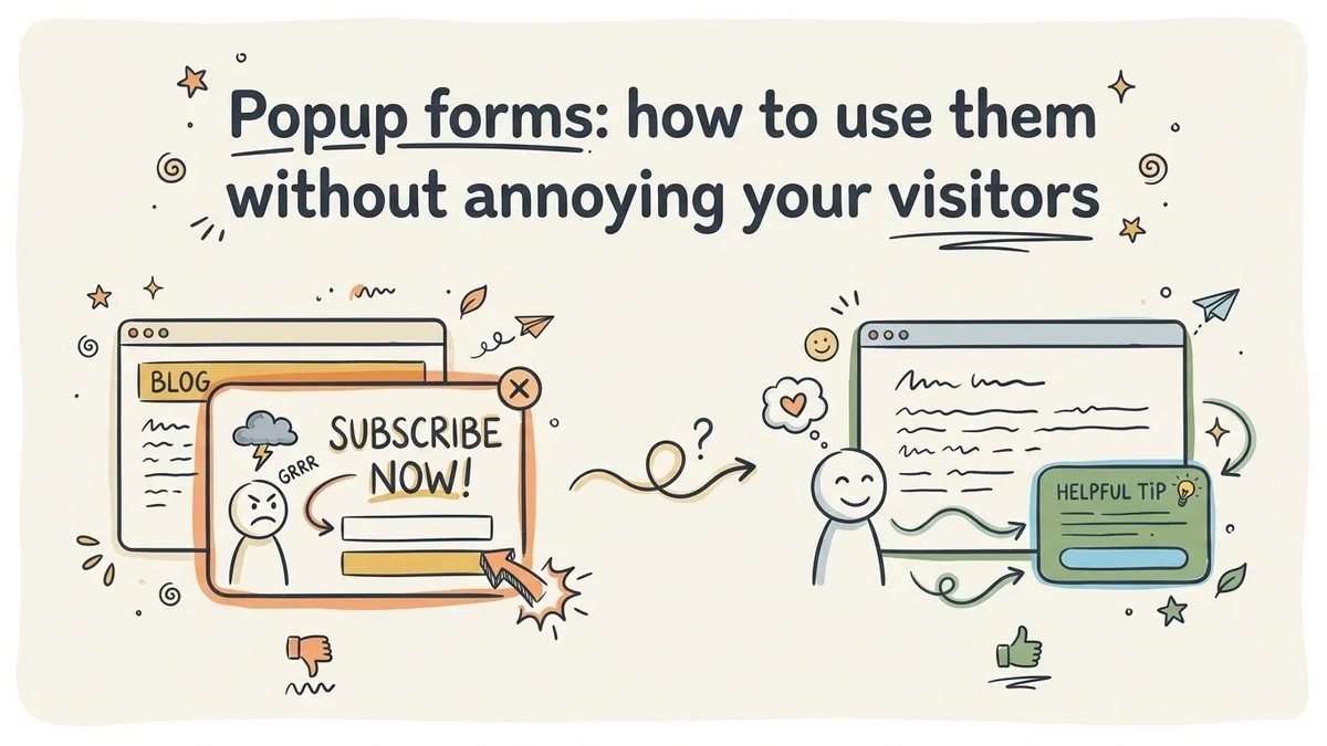 Popup forms: how to use them without annoying your visitors