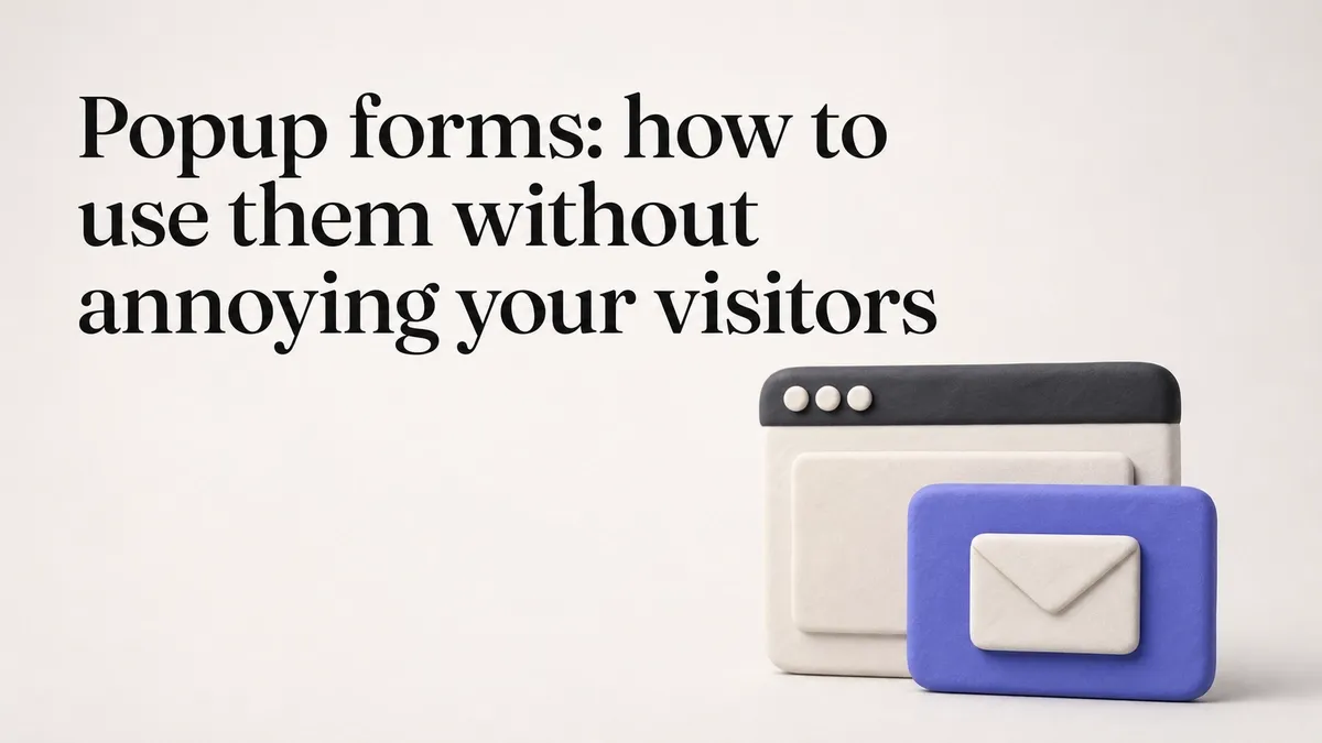 Popup forms: how to use them without annoying your visitors