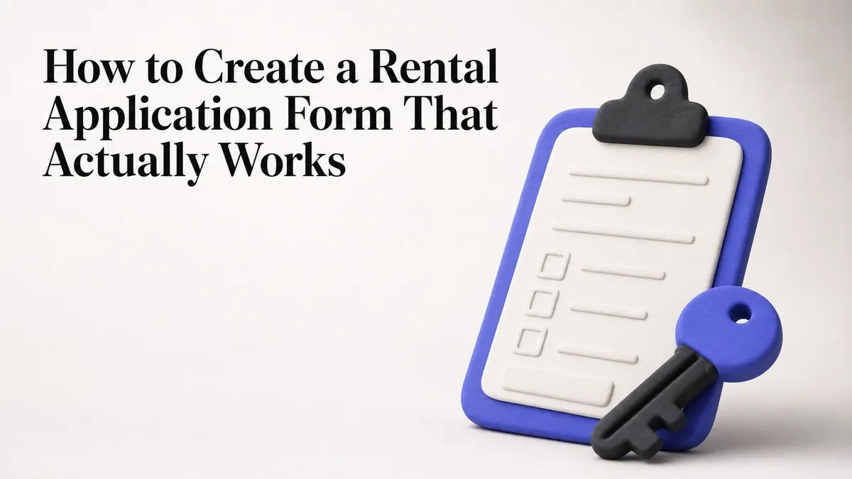 How to Create a Rental Application Form That Actually Works