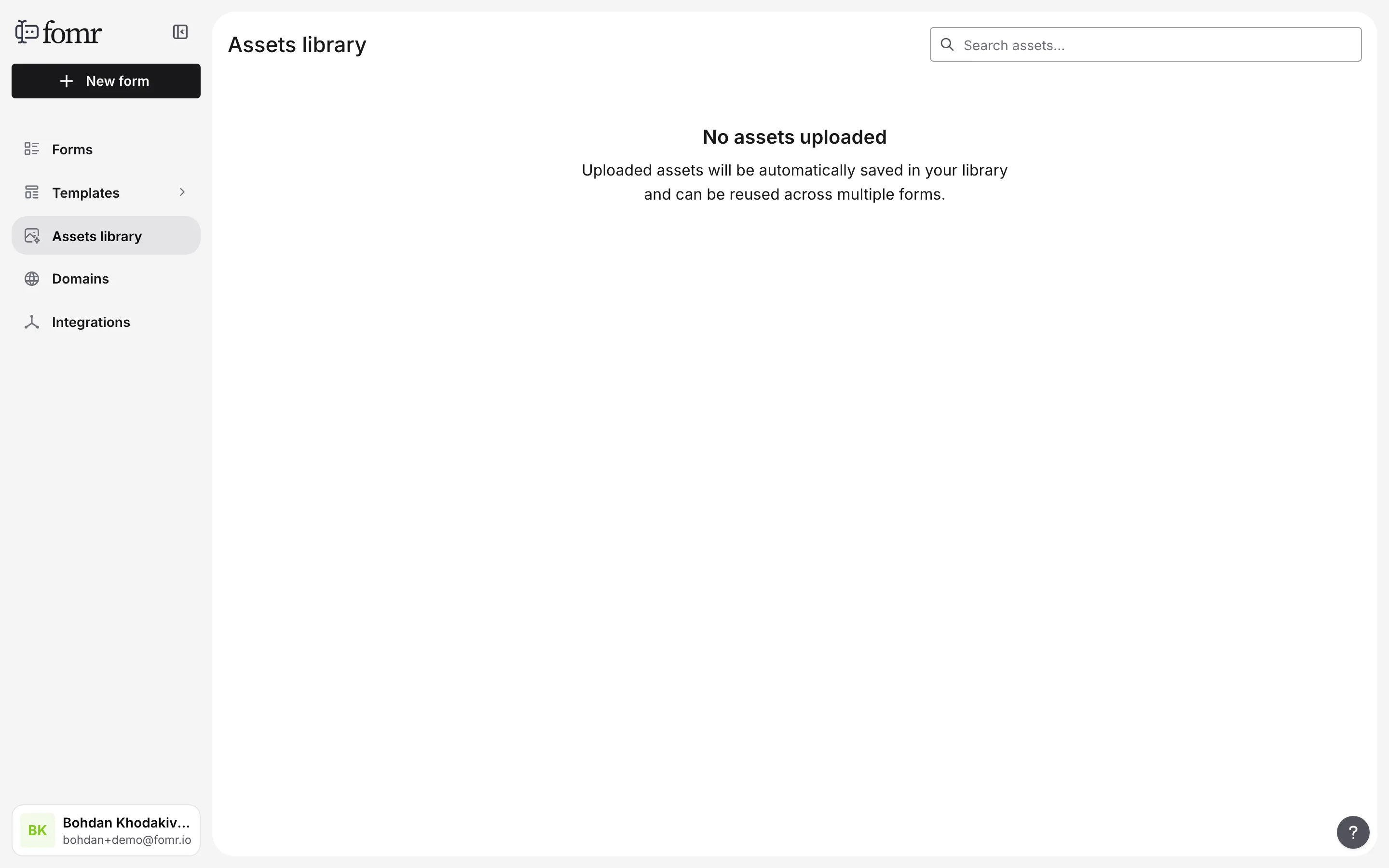 The asset library