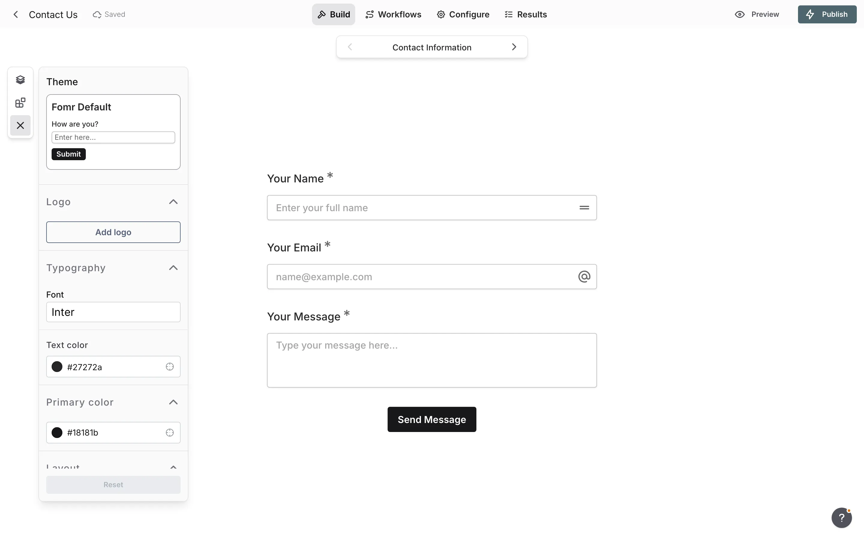 The Design panel open in the editor