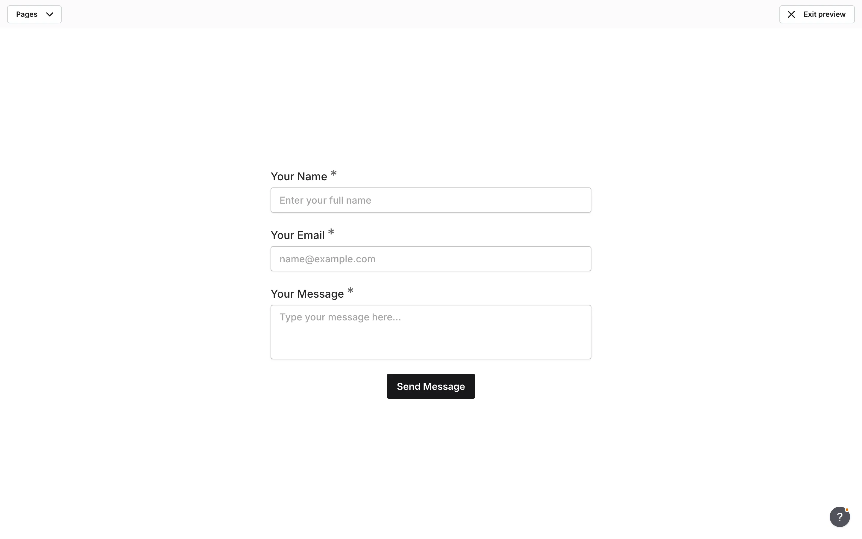 Previewing a form as a respondent will see it