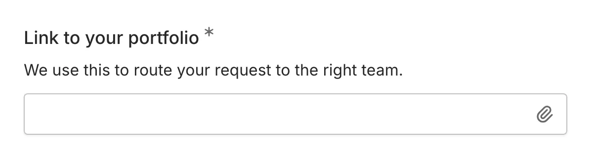 A link component in a form