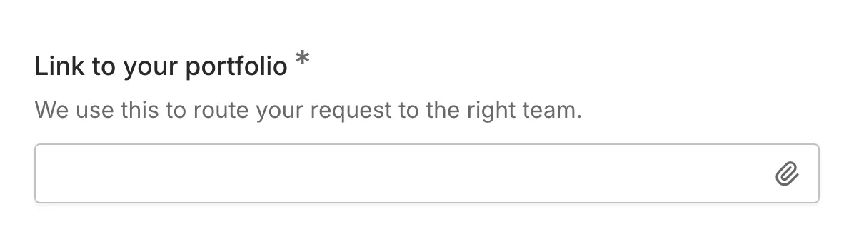 A link component in a form