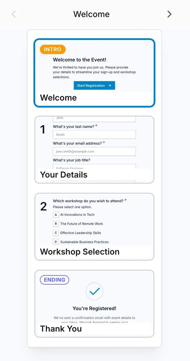 The Preview header page navigation with the page dropdown open