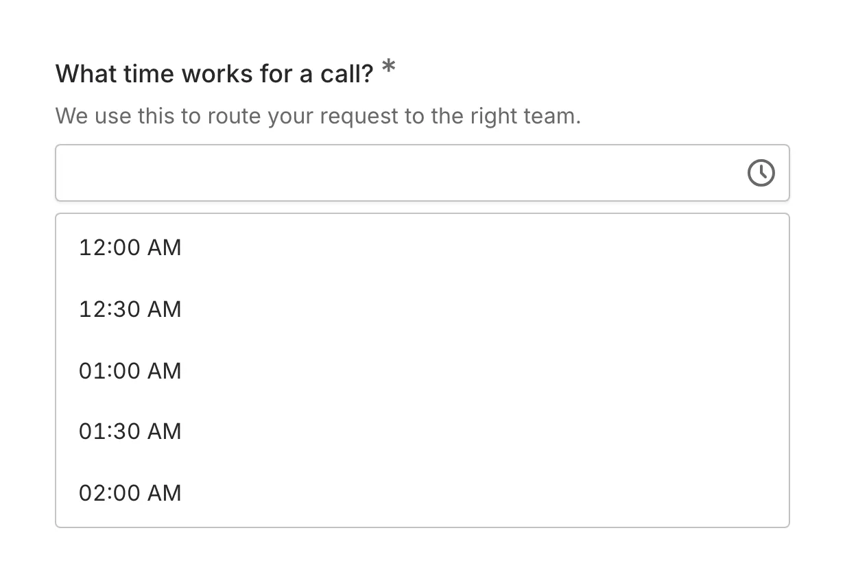 The time selection process