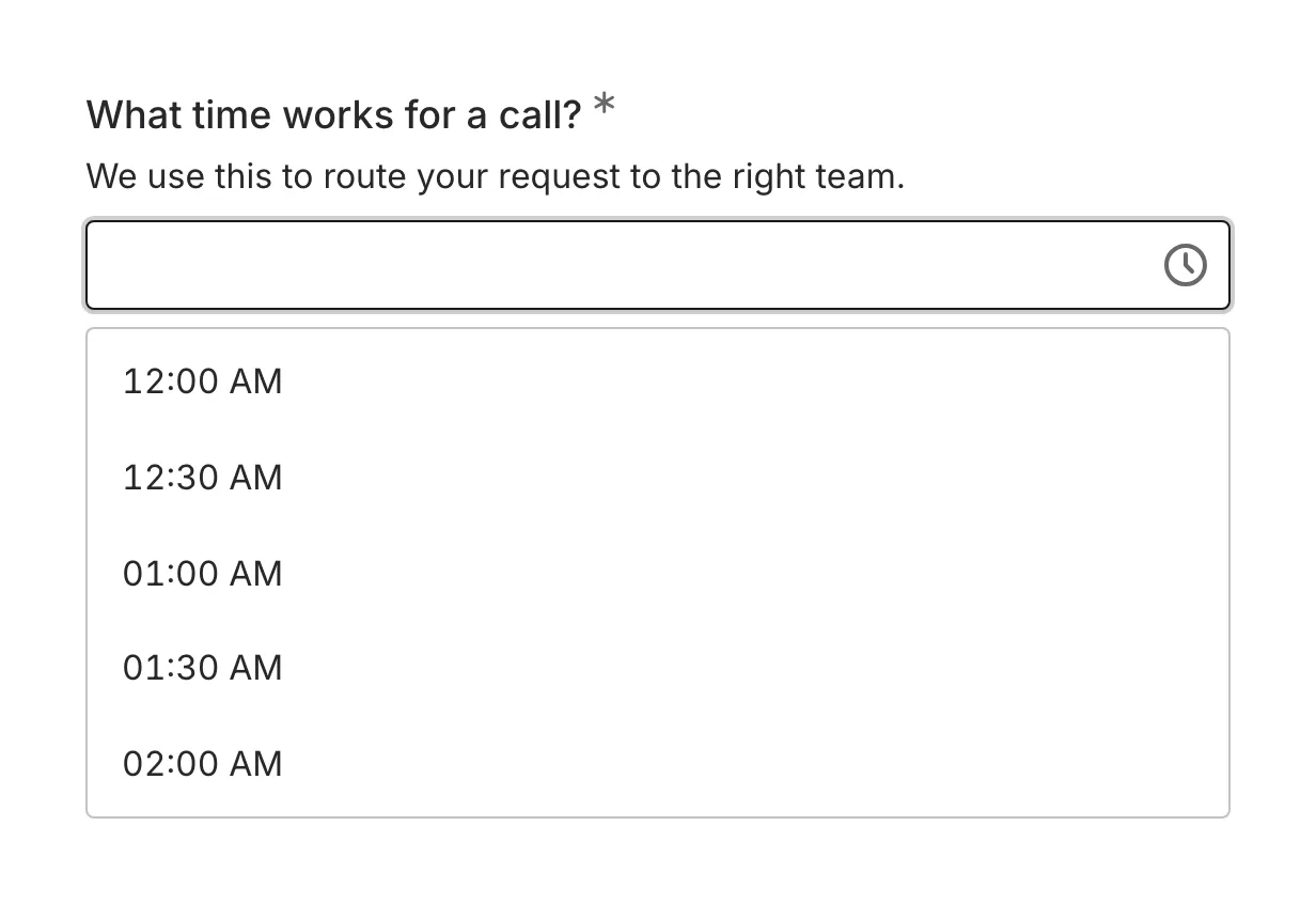The time selection process