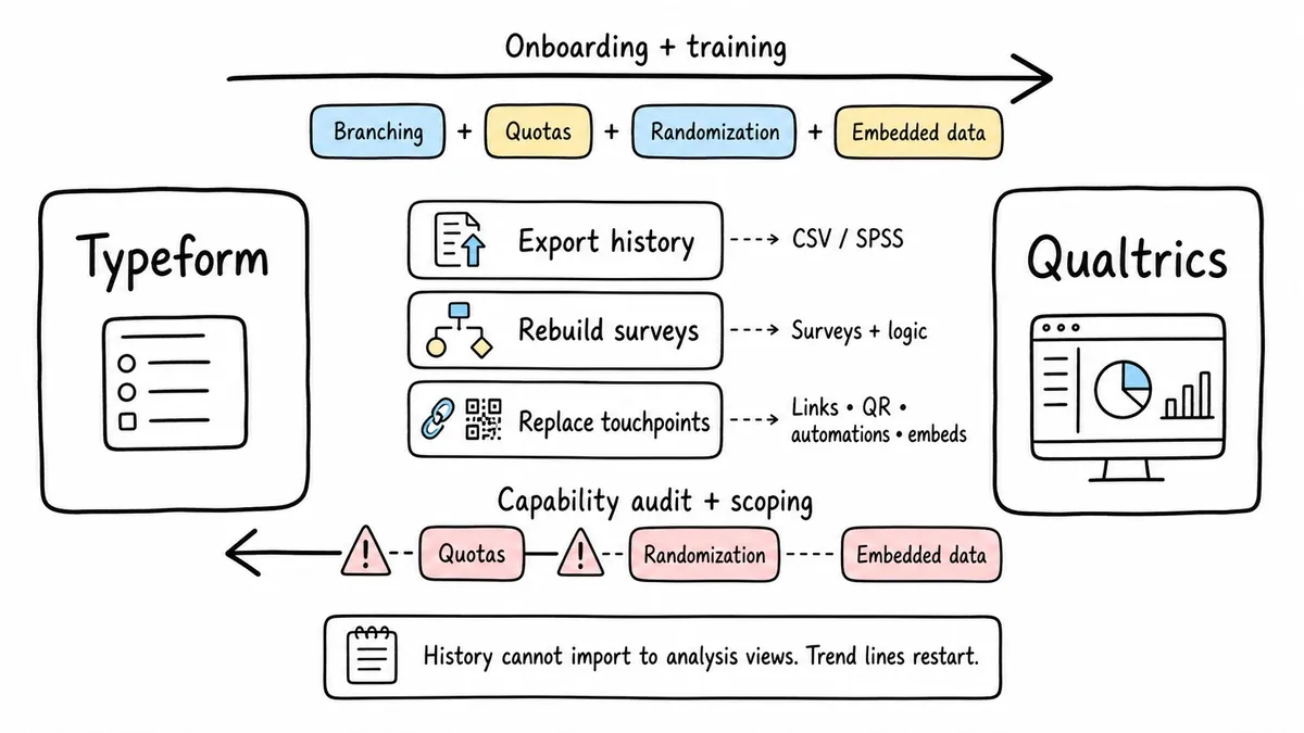 Typeform and Qualtrics migration paths and capability tradeoffs