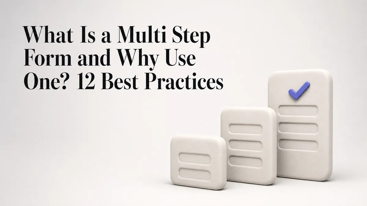 What Is a Multi Step Form and Why Use One? 12 Best Practices