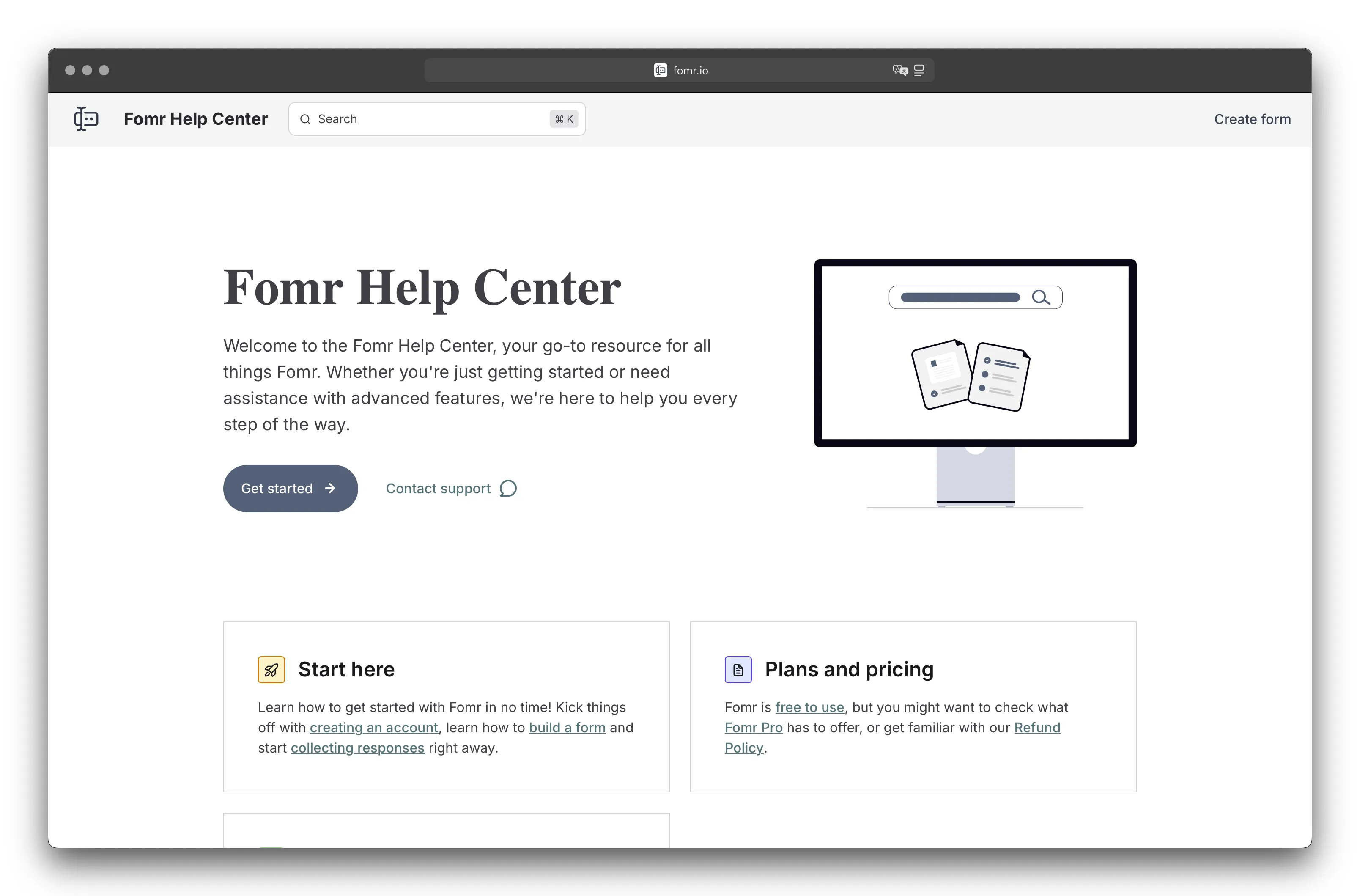 Fomr Help Center