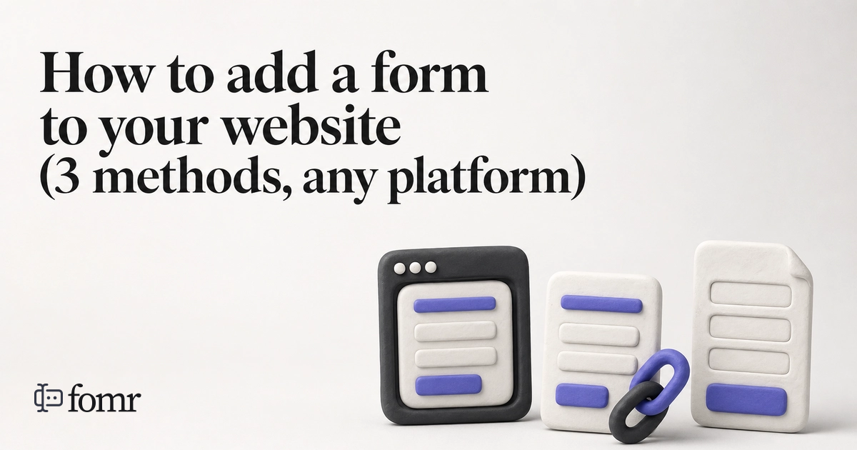 How to add a form to your website (3 methods, any platform)