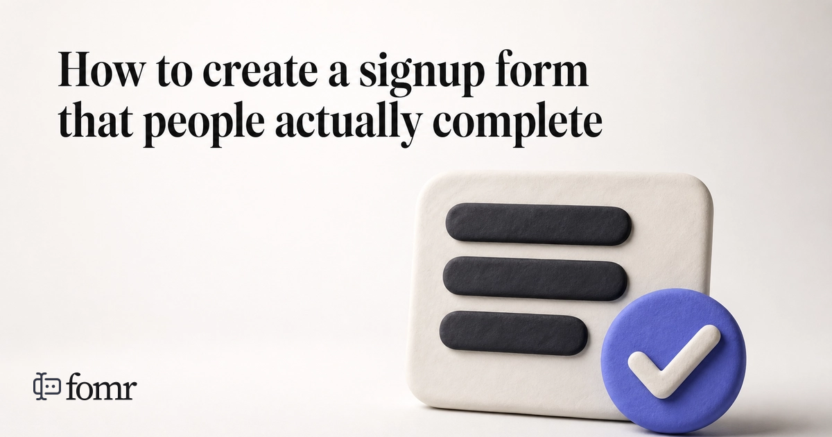 How to create a signup form that people actually complete
